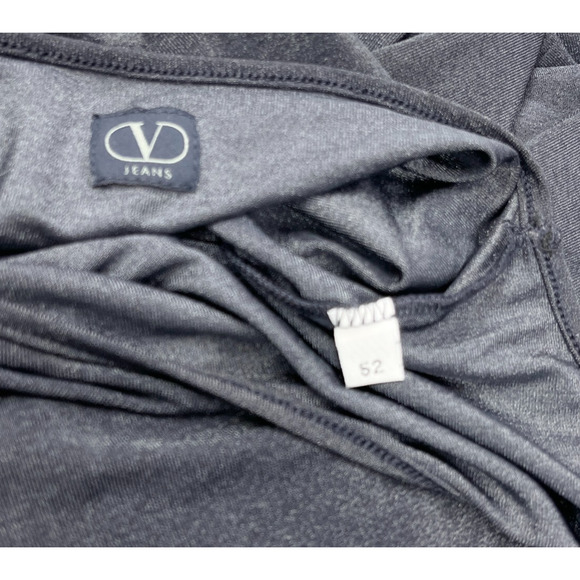 Valentino Jeans T-Shirt L Black Stretch Designer Tee Minimalist Streetwear Slim‎ - Picture 10 of 10